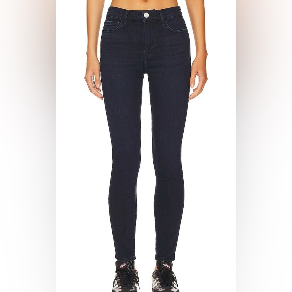 FRAME Le High Skinny Jeans in Onyx Indigo